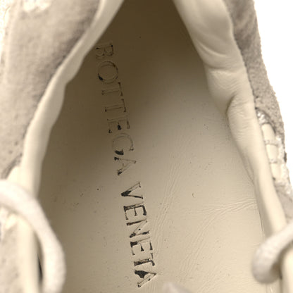 Bottega Veneta Calfskin Fishnet Fabric Orbit Sneakers 38 Sea Salt 7 of 7