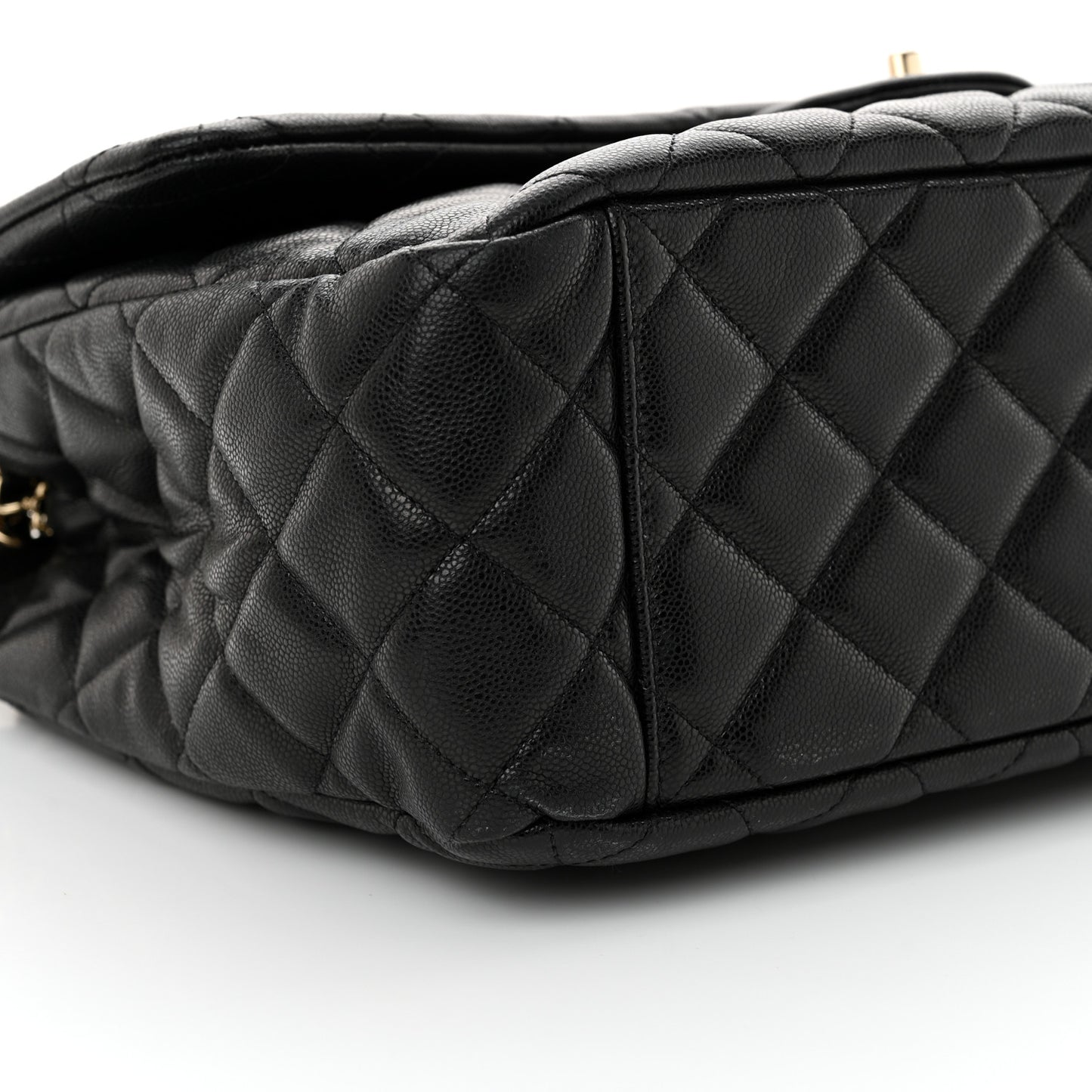 Caviar Quilted XXL Travel Flap Bag Black