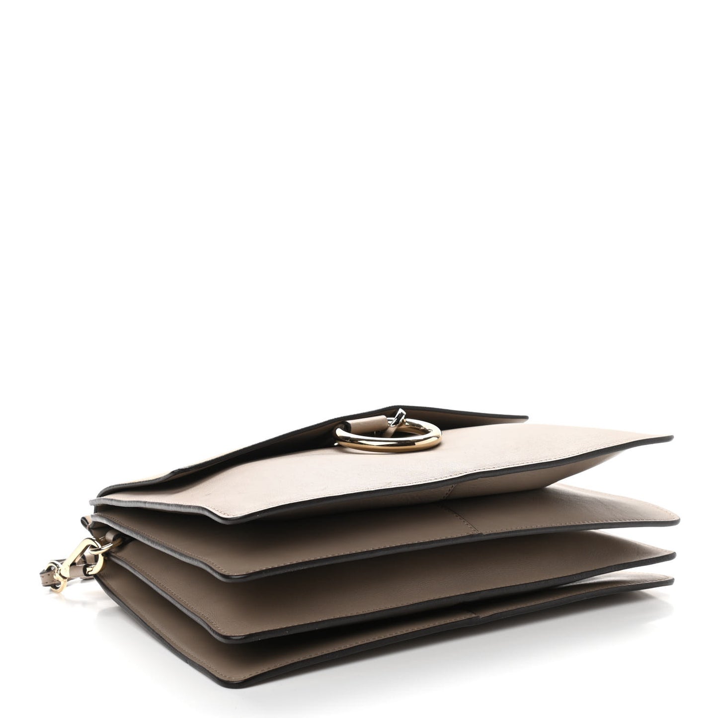 Calfskin Suede Medium Faye Shoulder Bag Motty Grey