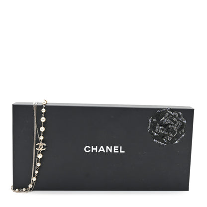 Chanel Pearl Chain CC Multi Strand Necklace Gold 5 of 5