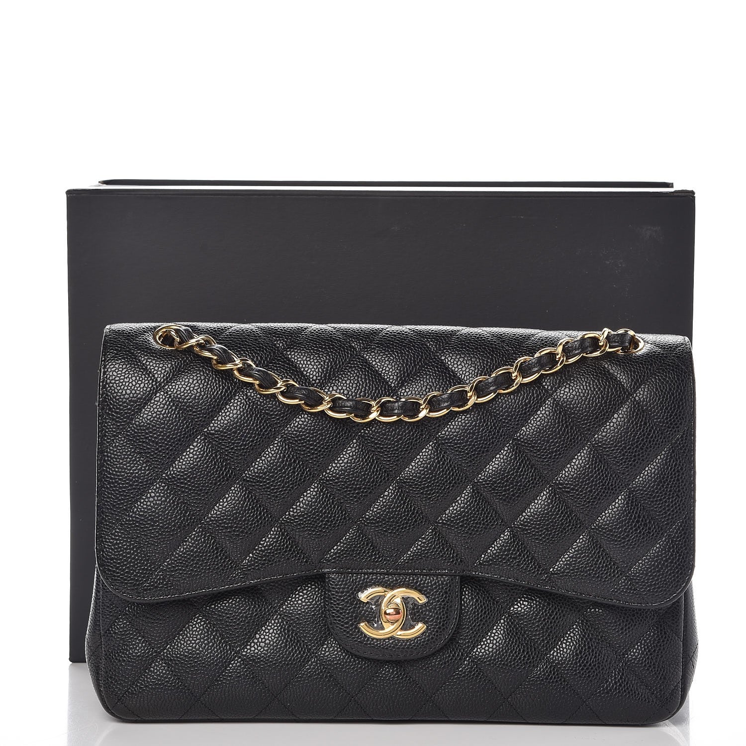 Chanel Caviar Quilted Jumbo Double Flap Black 10 of 10