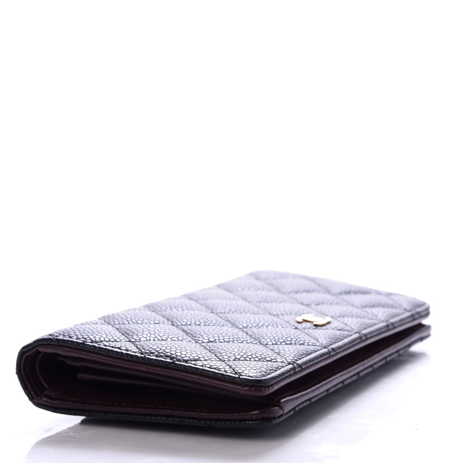 Chanel Caviar Quilted Yen Wallet Black 4 of 7