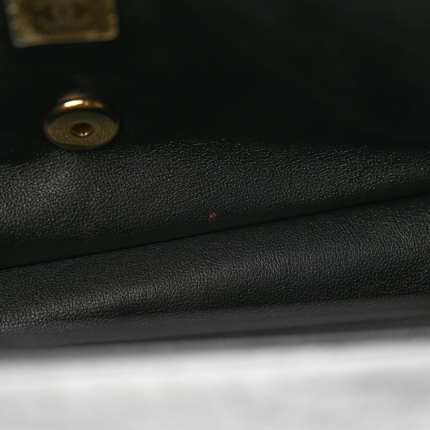 Crumpled Calfskin Quilted Clutch Black