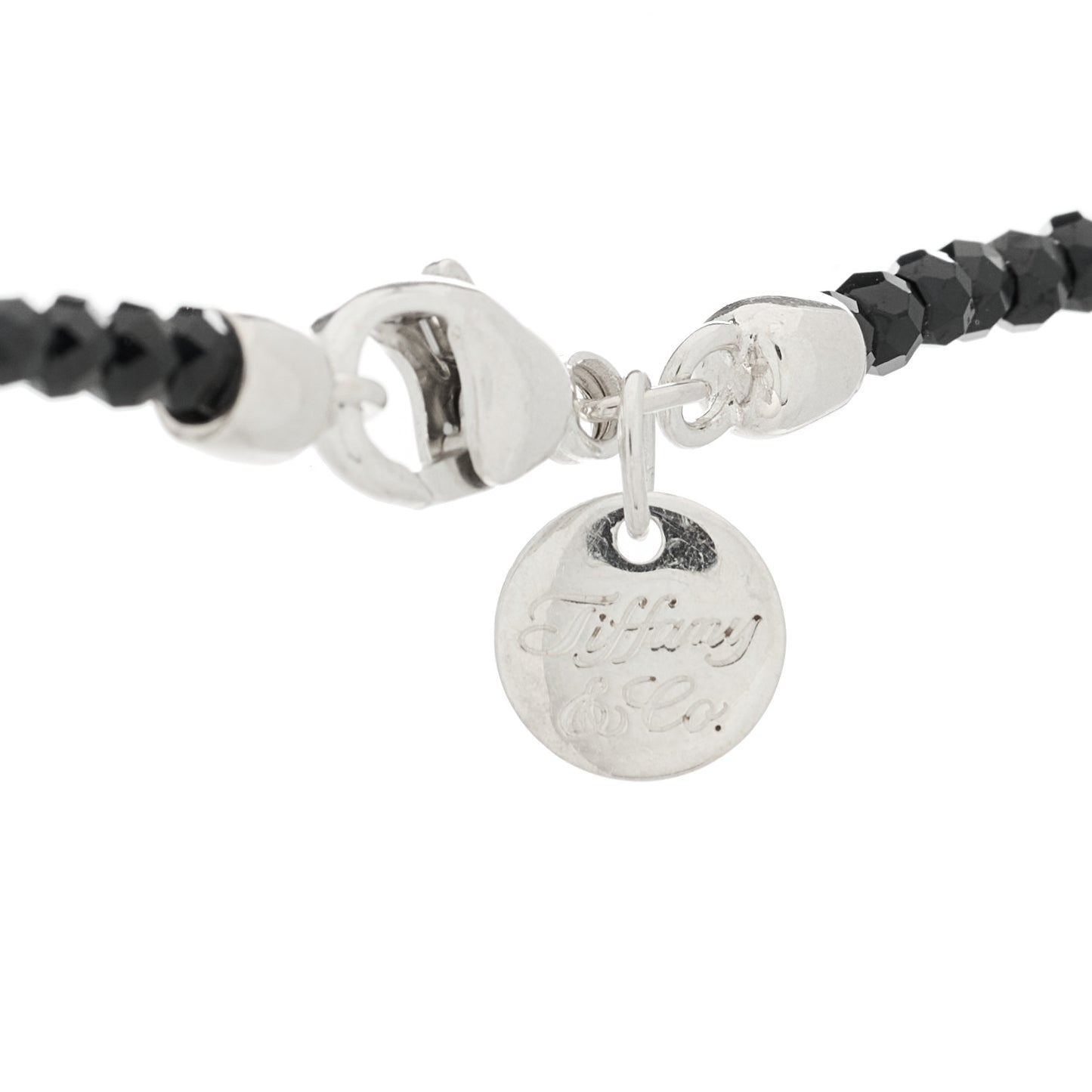 Sterling Silver Black Spinel Pearl Ziegfeld Bead Necklace
