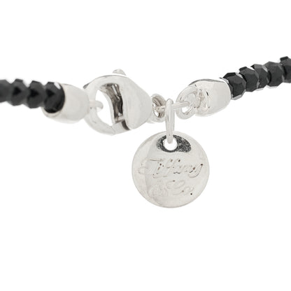 Tiffany Sterling Silver Black Spinel Pearl Ziegfeld Bead Necklace 4 of 6