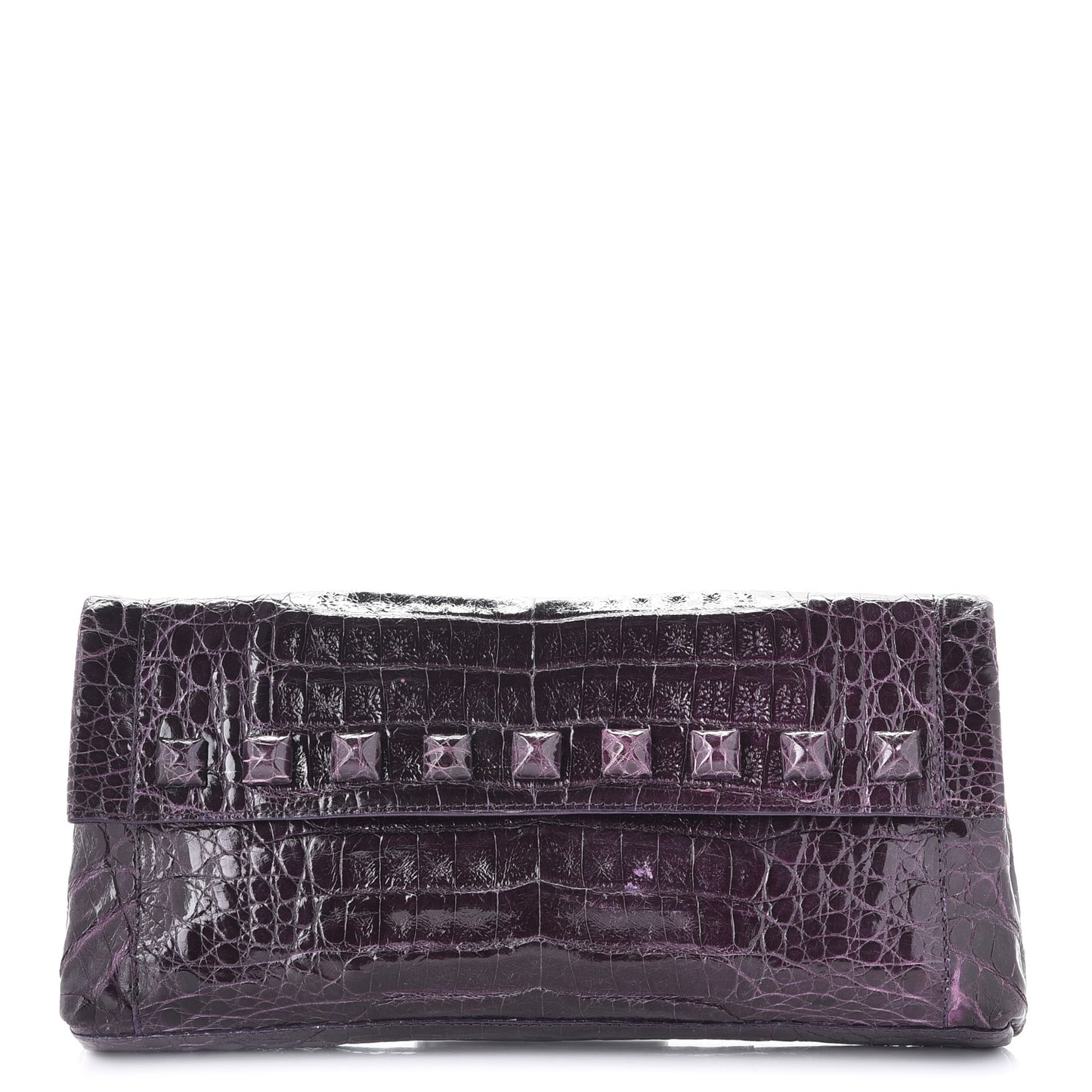 Crocodile Clutch Purple