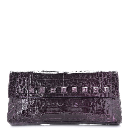 Nancy Gonzalez Crocodile Clutch Purple 1 of 8
