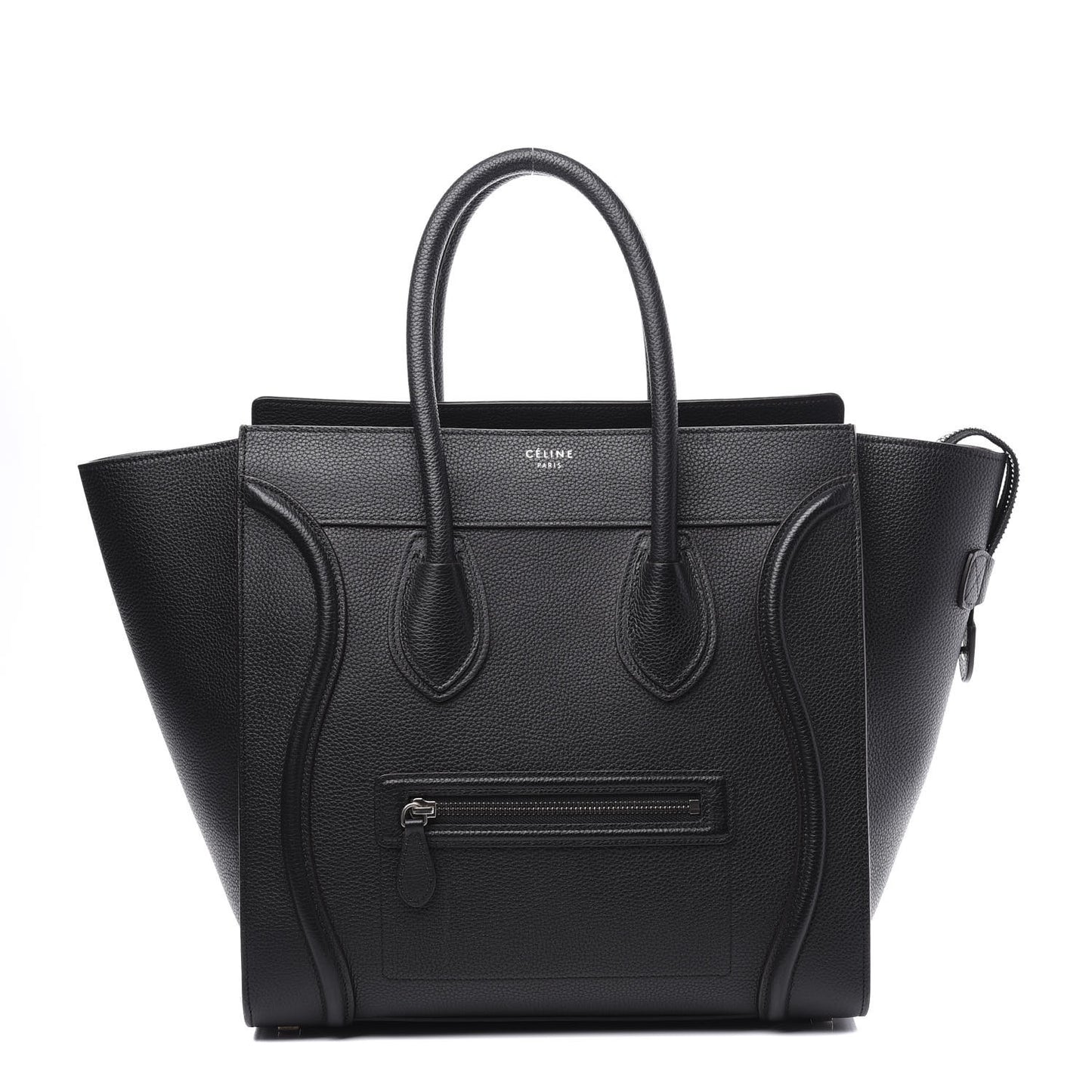 Drummed Calfskin Mini Luggage Black