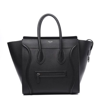 Celine Drummed Calfskin Mini Luggage Black 1 of 9