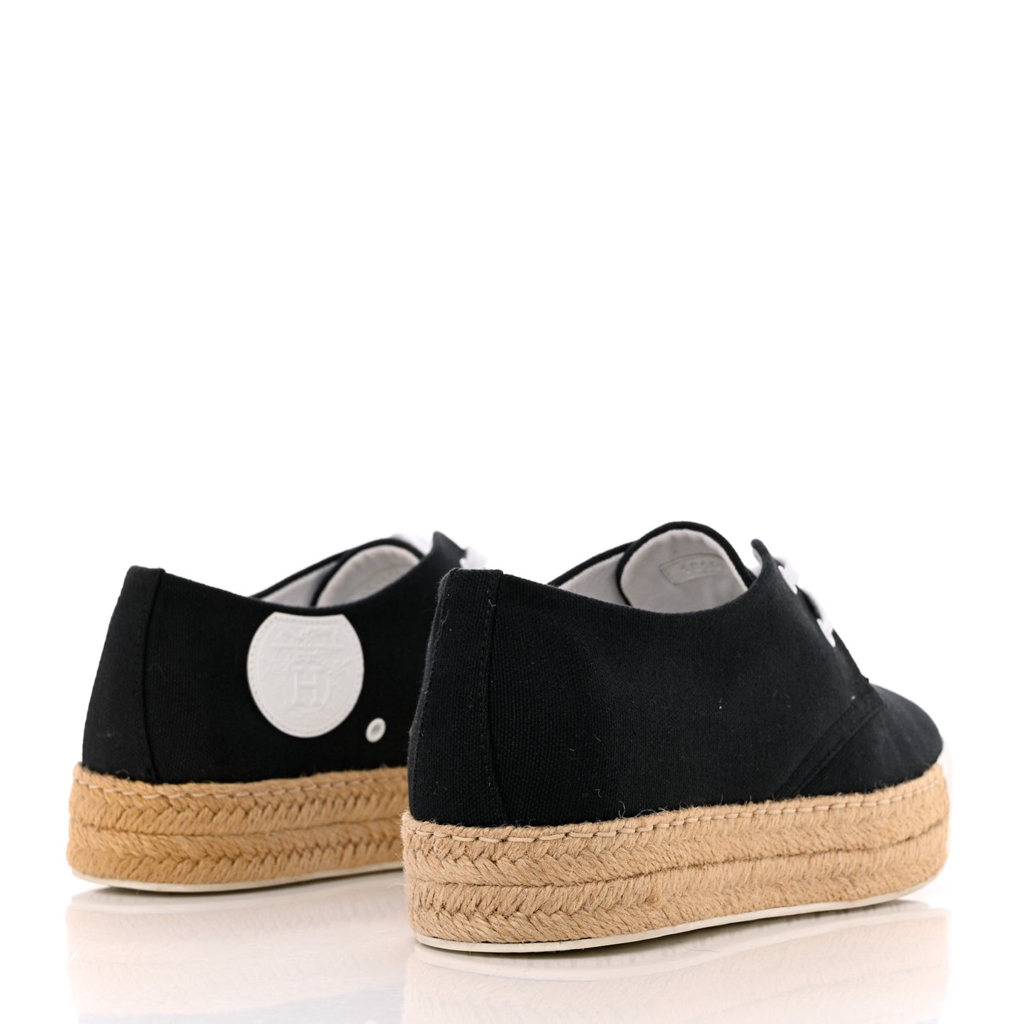 Cotton Canvas Womens Rosa Espadrille Sneakers 37 Black