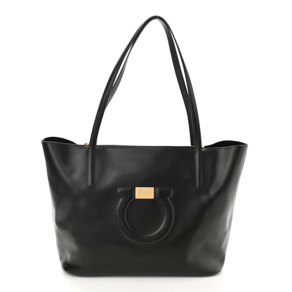 Salvatore Ferragamo Calfskin Medium Gancini Tote Black 3 of 10