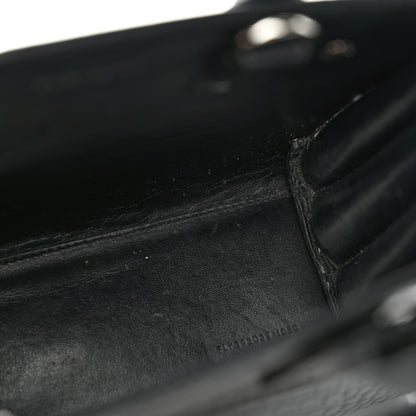 Saint Laurent Calfskin Crocodile Embossed Nano Sac De Jour Black 12 of 14