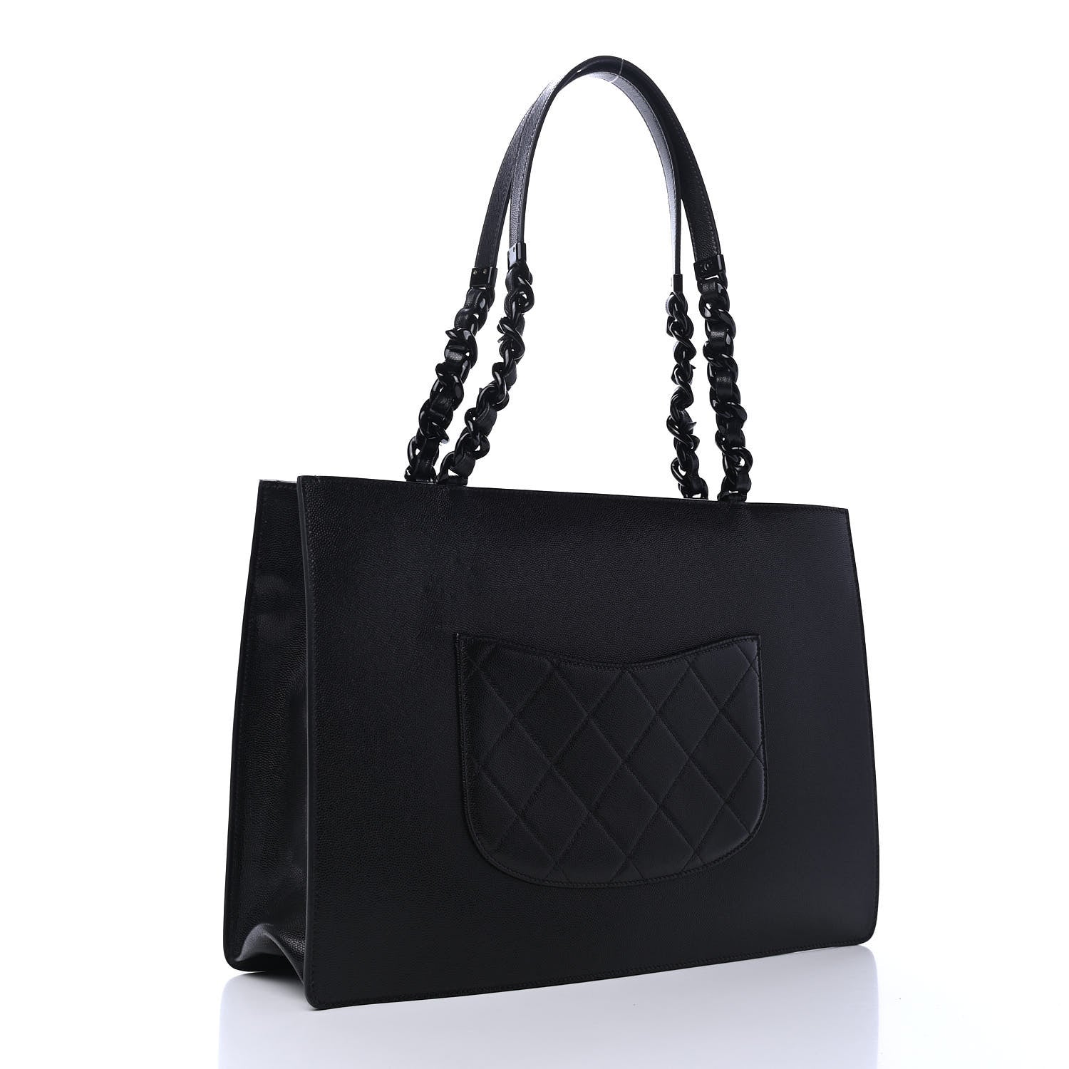 Chanel Caviar Quilted My Everything Large Shopping Tote Black 2 of 4