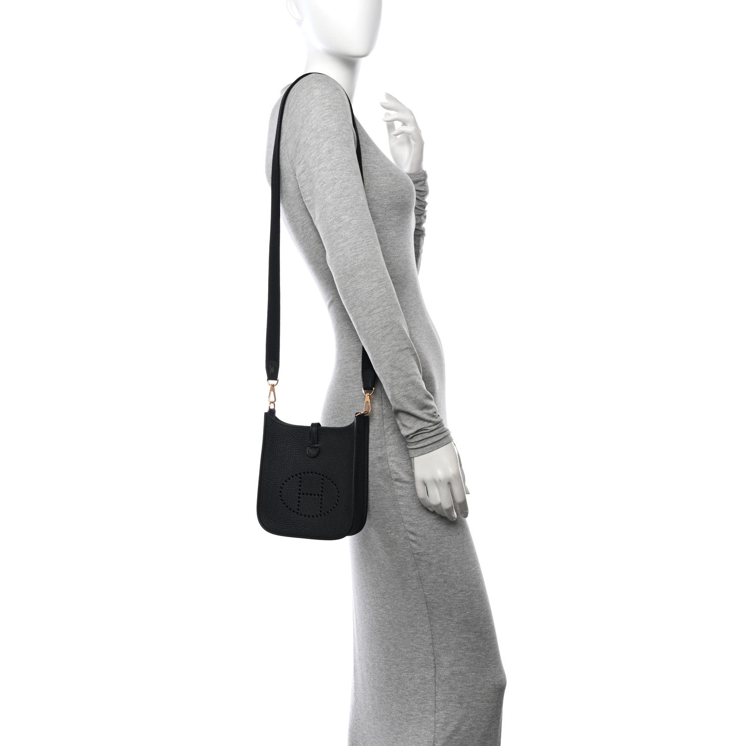 Hermes Taurillon Clemence Evelyne TPM Black 2 of 10