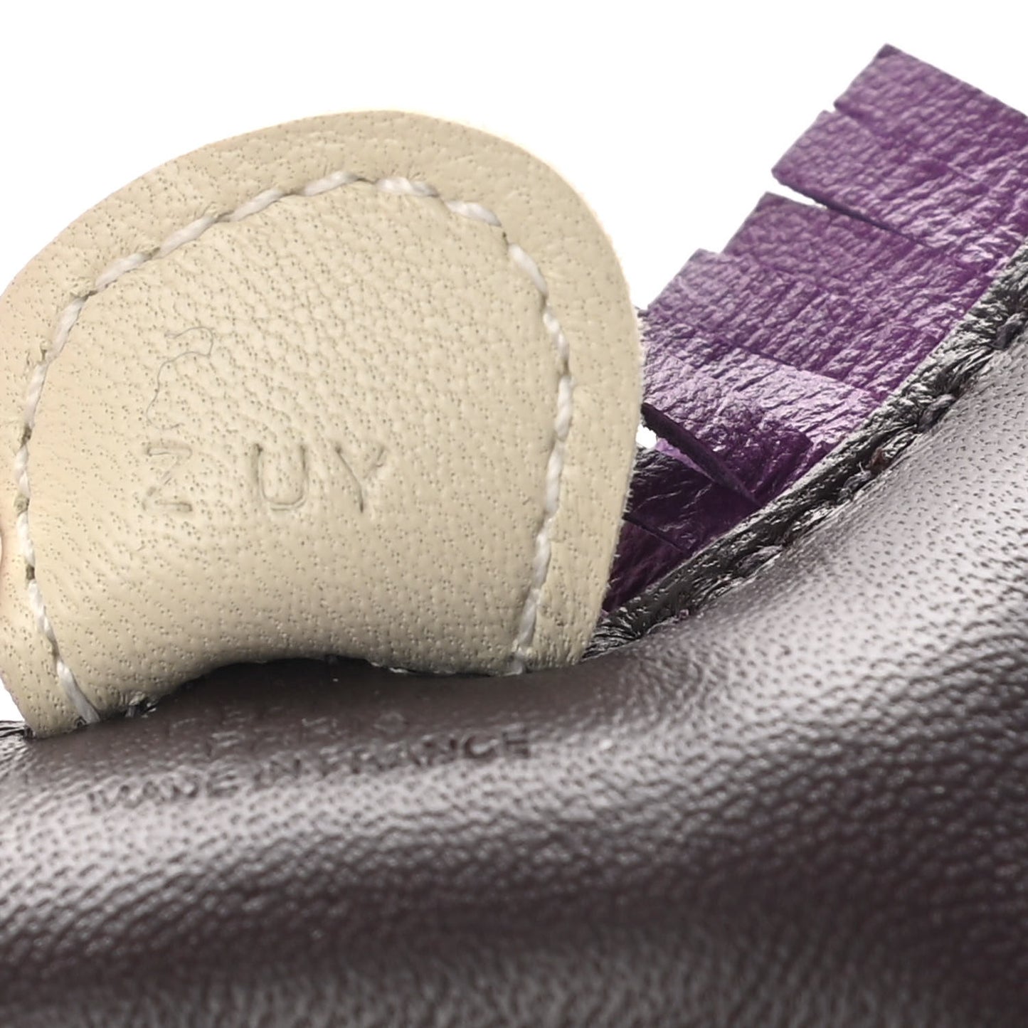 Milo Lambskin Grigri Rodeo Horse Bag Charm PM Rouge Sellier Craie Violet