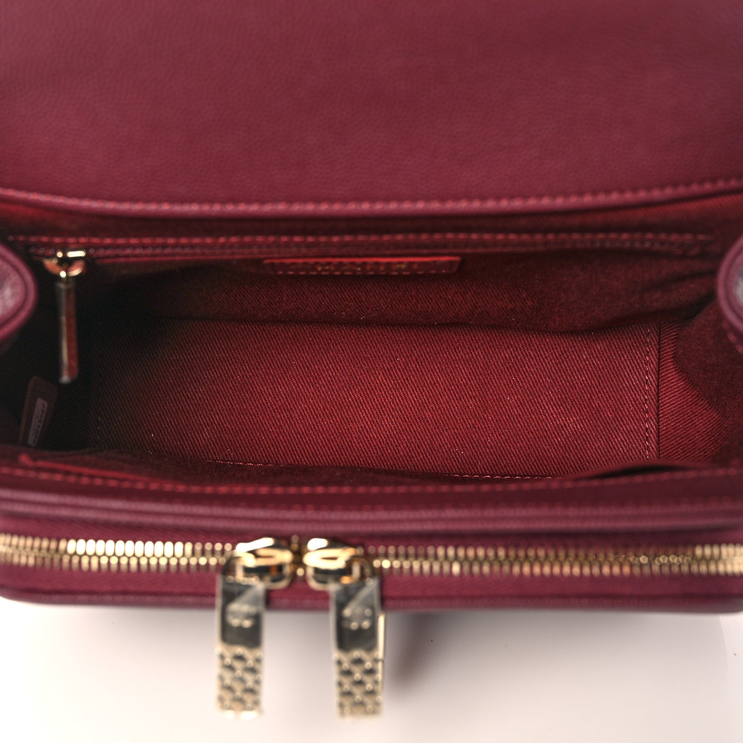 Caviar Quilted Medium Business Affinity Flap Burgundy