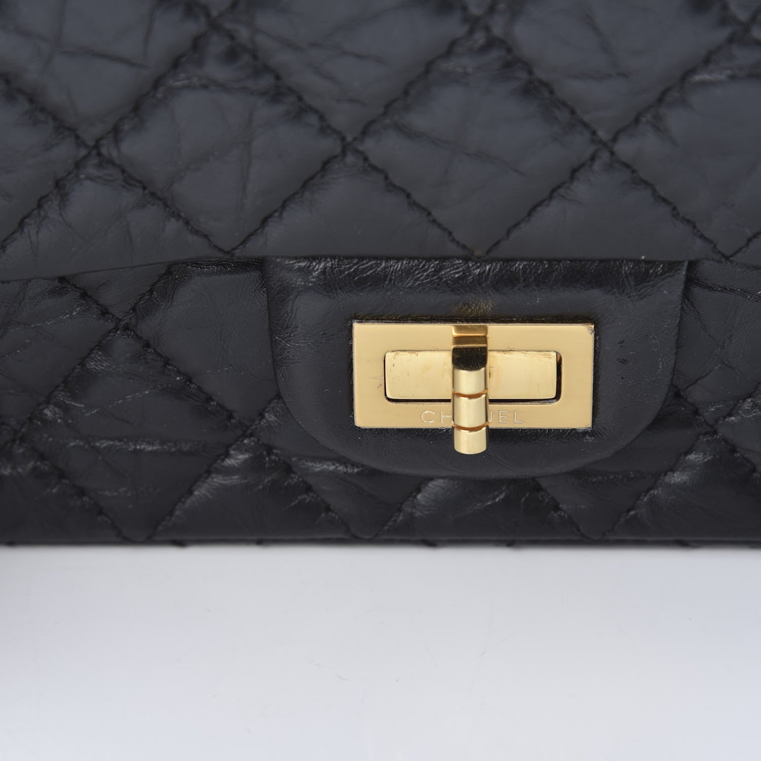 Chanel Aged Calfskin Quilted 2.55 Reissue Mini Flap Black 11 of 12