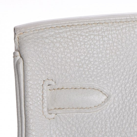 Hermes Taurillon Clemence Birkin 30 White 33 of 104
