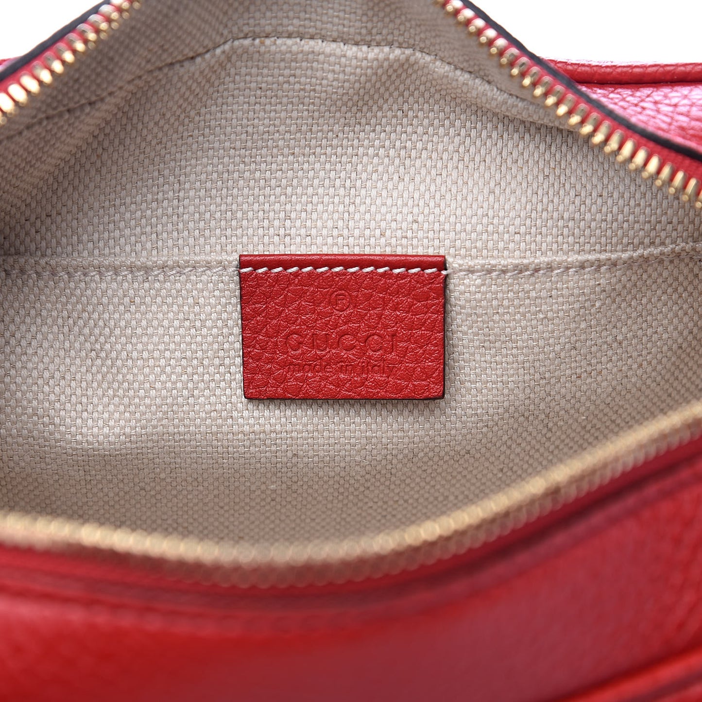 Pebbled Calfskin Small Soho Disco Bag Tabasco Red