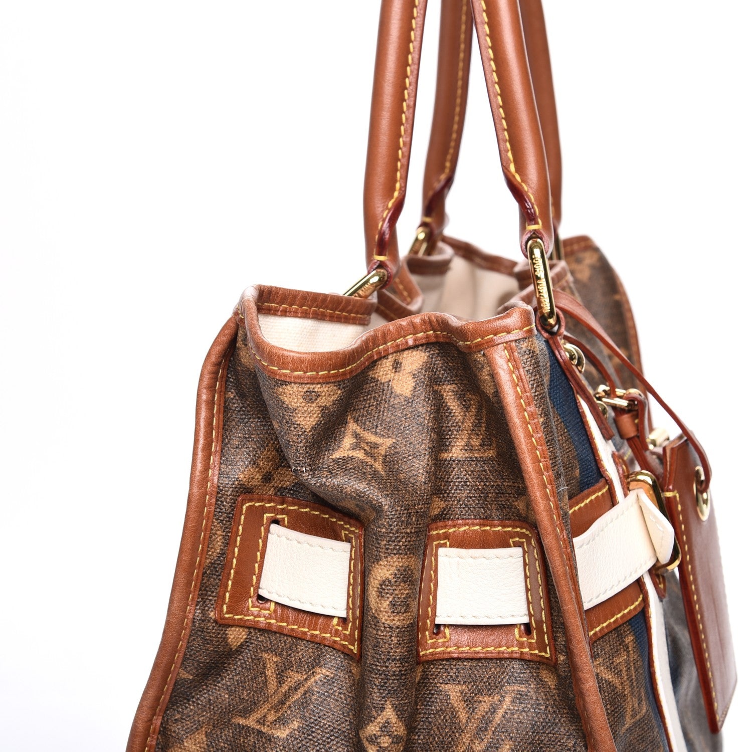 Louis Vuitton Monogram Rayures Tisse Sac GM Blue 15 of 15
