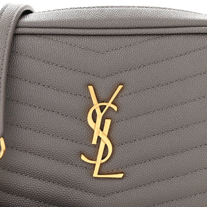Saint Laurent Grain De Poudre Matelasse Monogram Mini Lou Camera Bag Fog 8 of 10