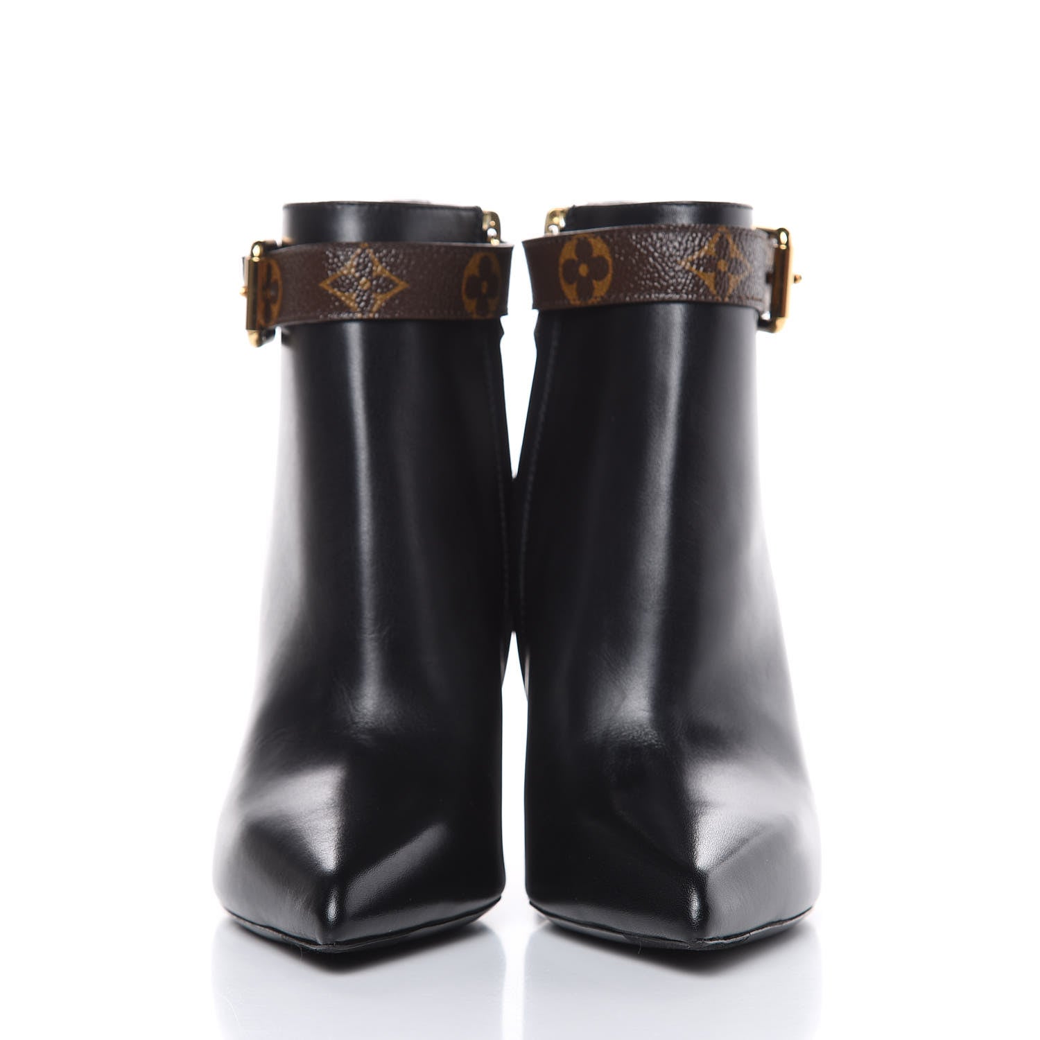 Louis Vuitton Calfskin Patent Monogram Matchmake Low Boots 37 2 of 9