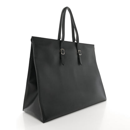 Balenciaga Grained Calfskin Papier Flap Tote Black 4 of 16