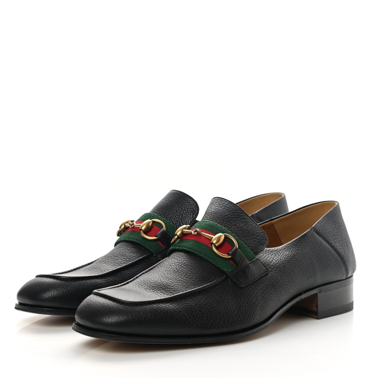 Gucci Havely Kid Web Mens Horsebit Loafers 12 Black 3 of 10