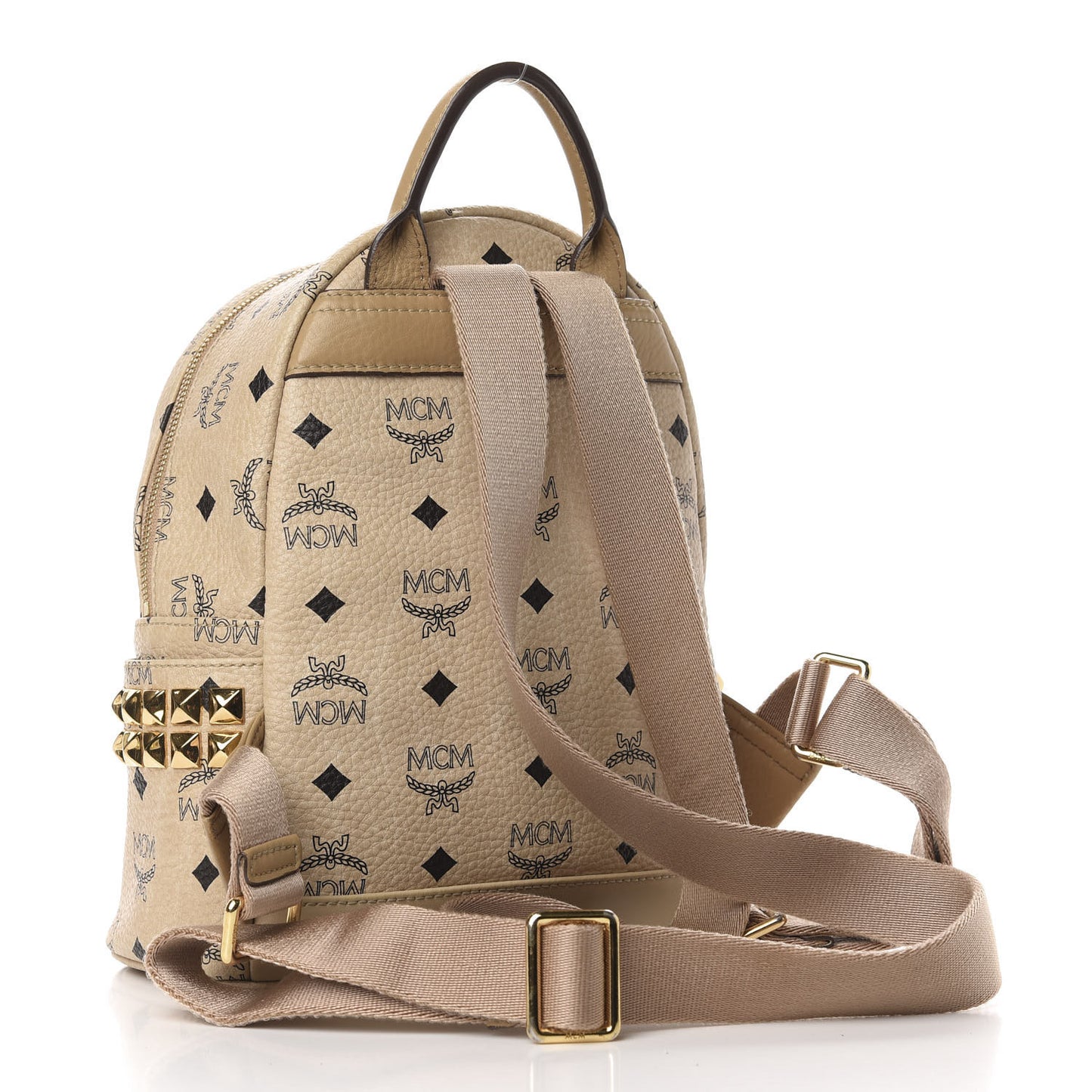 Visetos Side Stud Mini Stark Backpack Beige