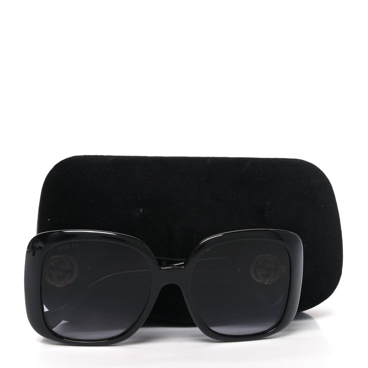 Acetate Square Frame Chain Sunglasses GG1029SA Black