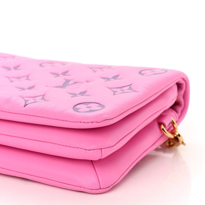 Louis Vuitton Lambskin Embossed Monogram Vuittamins Pochette Coussin Rose Violet 9 of 9