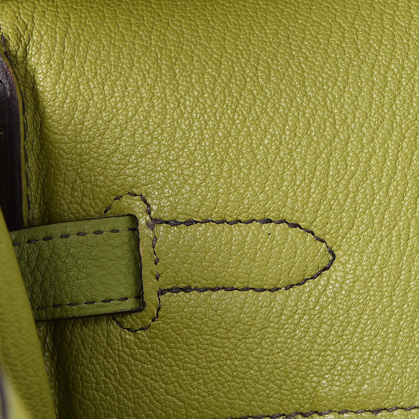Taurillon Clemence Birkin 35 Vert Anis