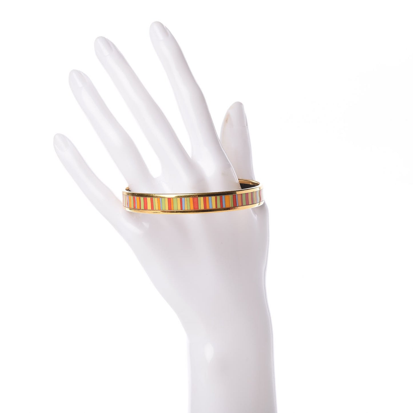 Enamel Printed Stripes Narrow Bracelet 70