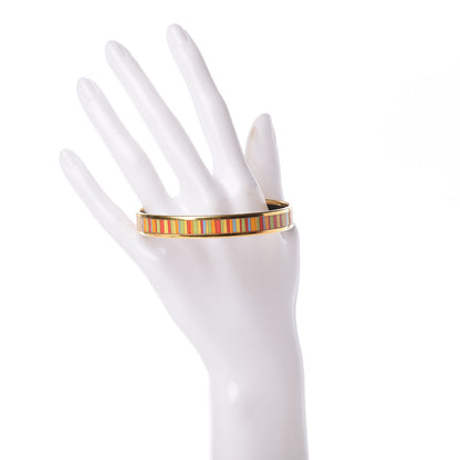 Hermes Enamel Printed Stripes Narrow Bracelet 70 2 of 5