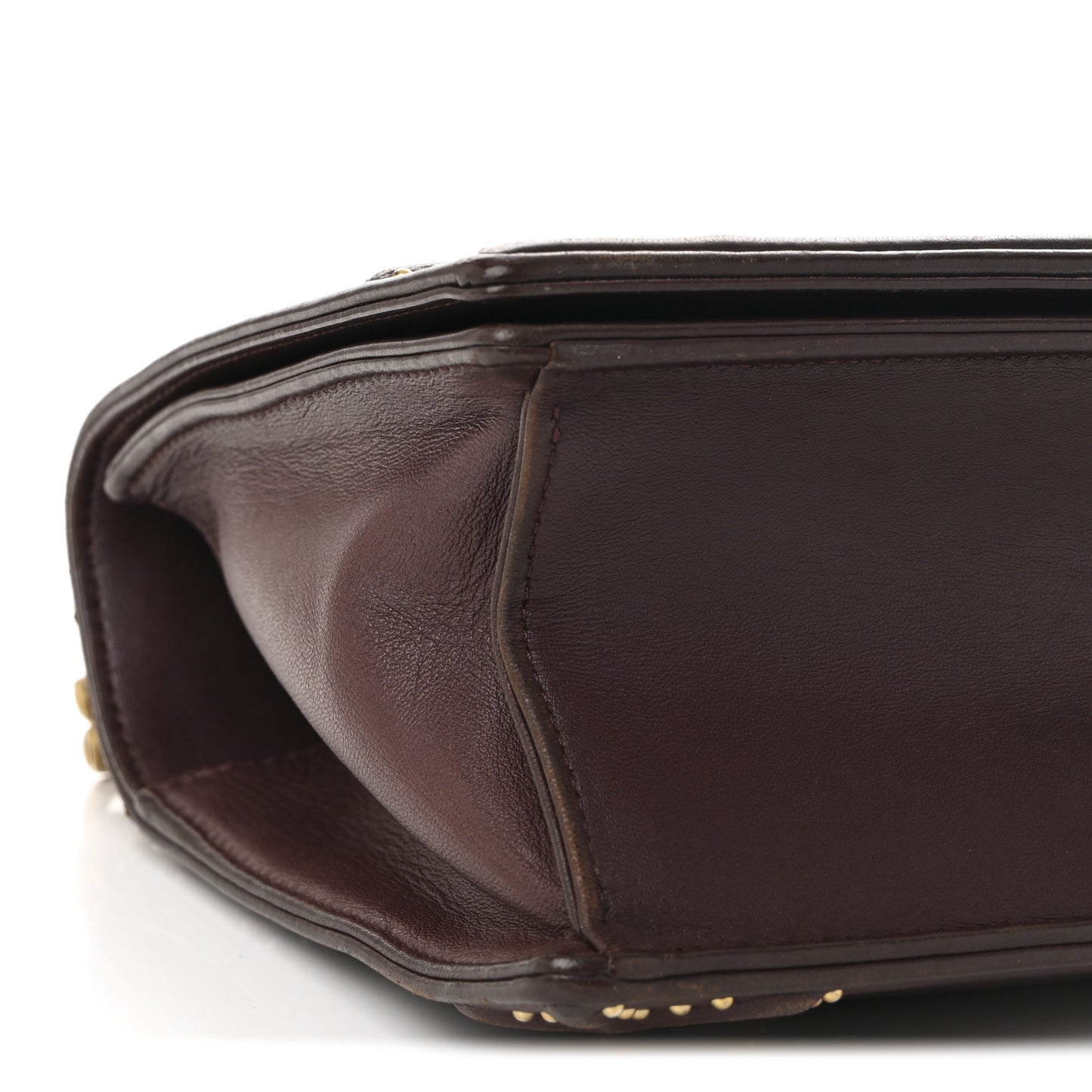 Lambskin Studded Medium Diorama Flap Bag Burgundy