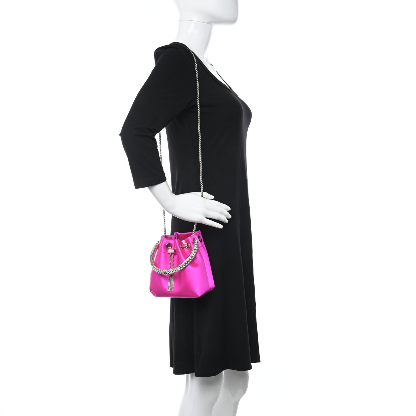 Satin Bon Bon Bag Fuchsia