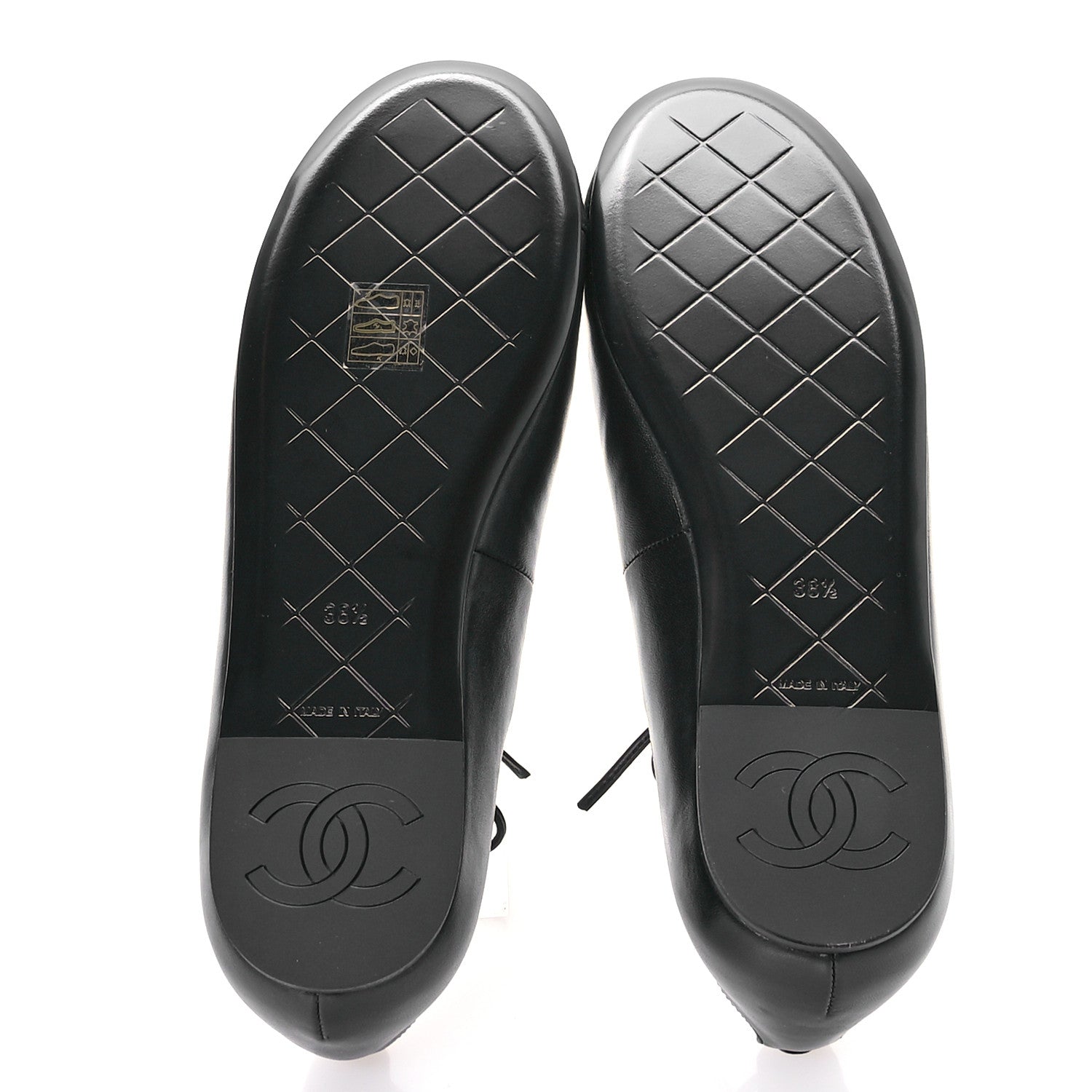 Chanel Lambskin Grosgrain Mary Jane Flats 38.5 Black 6 of 9