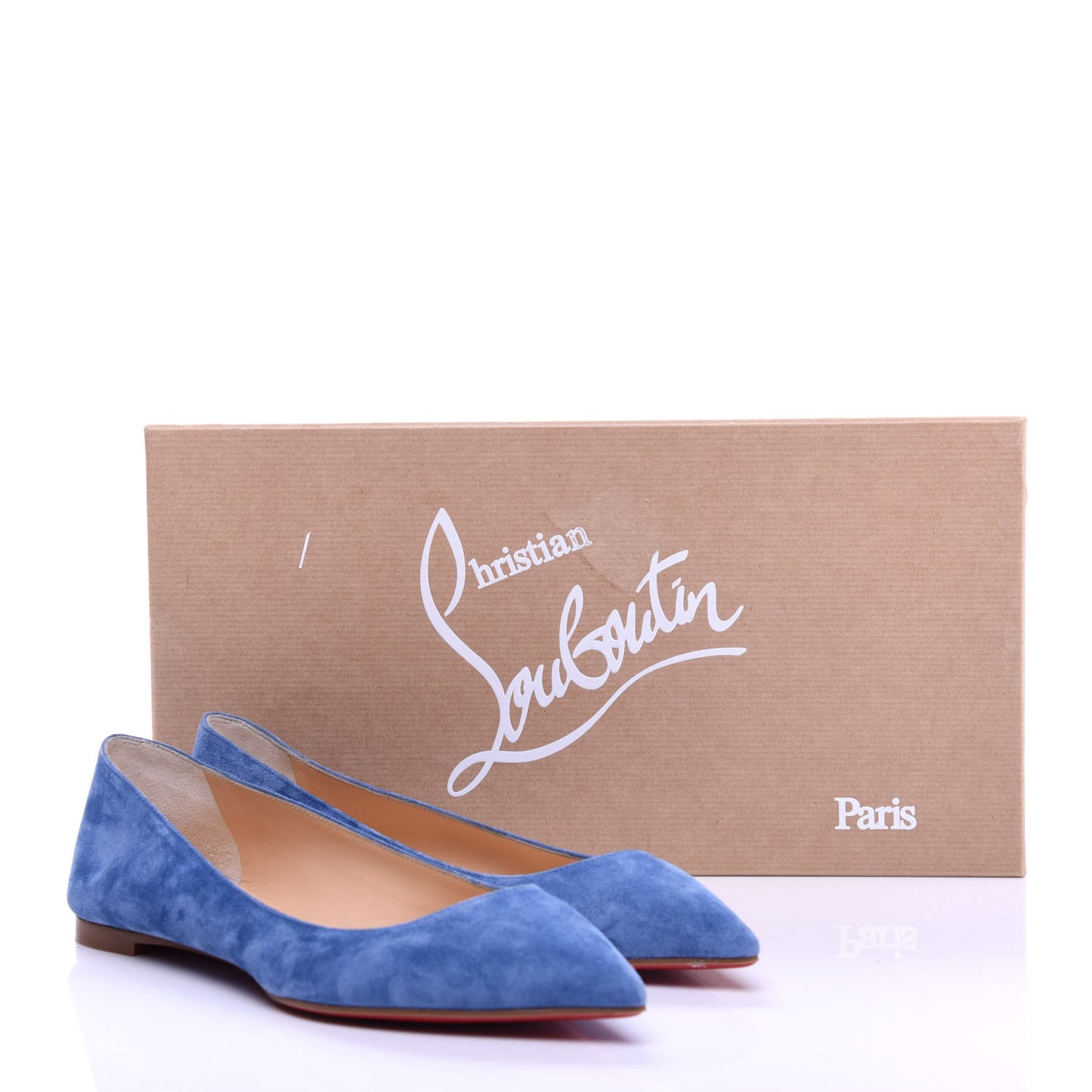 Veau Velours Ballalla Pointy Toe Flats 37.5 Jeans