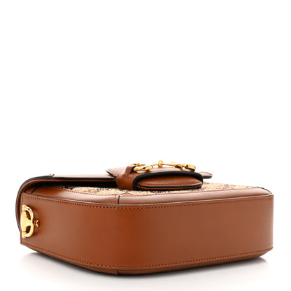 Gucci New Canvas Charisma Calfskin Crystal GG Monogram Mini Horsebit 1955 Shoulder Bag Camel Ebony 4 of 10