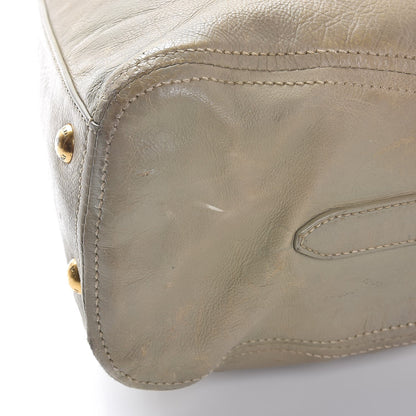 Prada Glace Calfskin Extra Wide Tote Stone 12 of 20