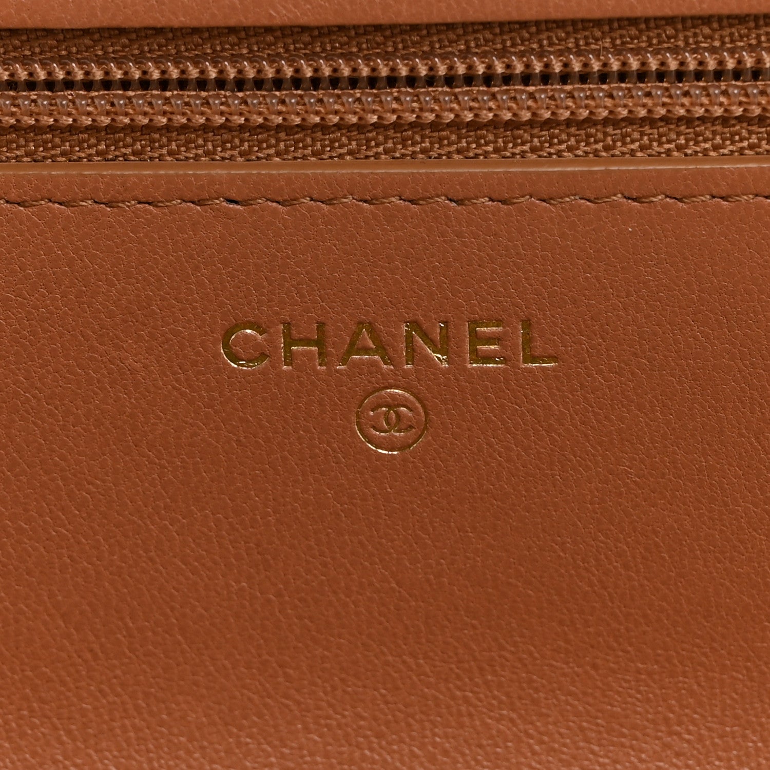 Chanel Lambskin Quilted Chanel 19 Wallet On Chain WOC Brown 6 of 12