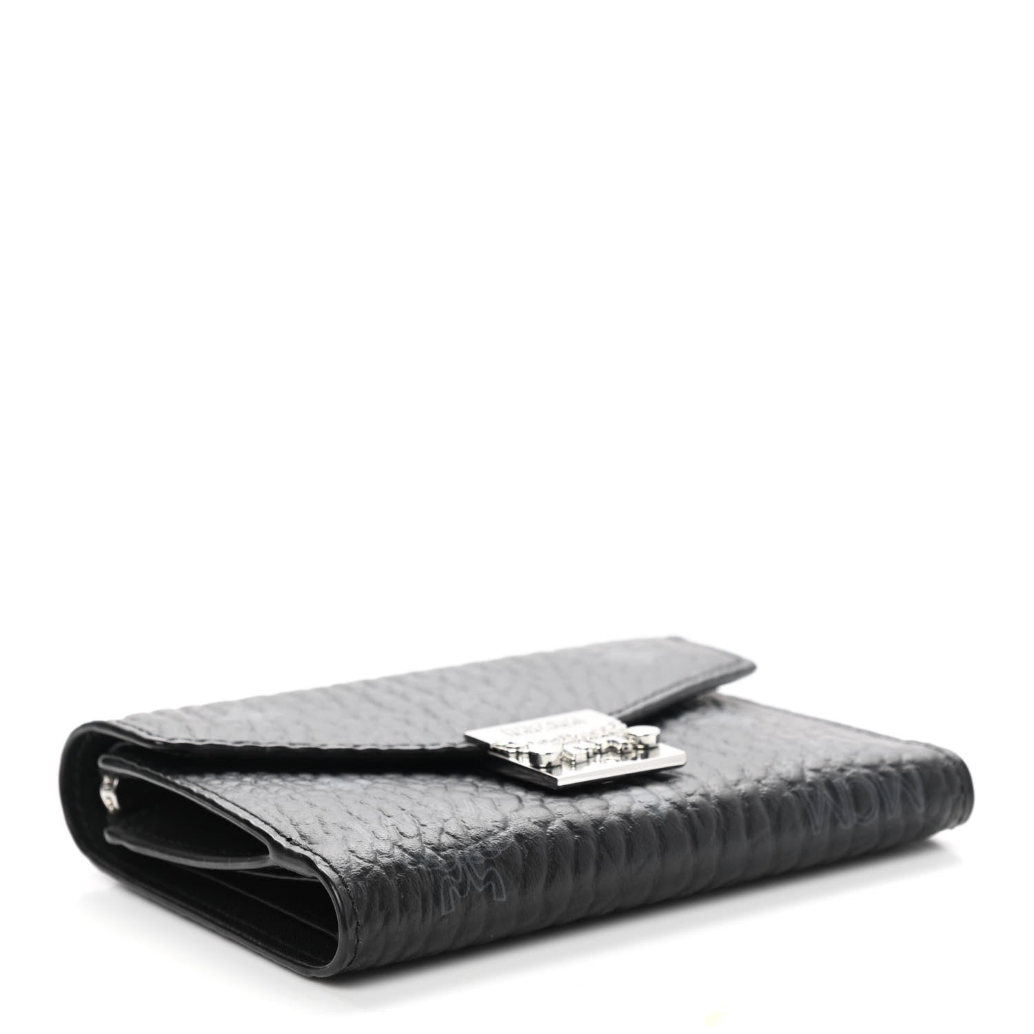 MCM Visetos Compact Wallet Black 4 of 7