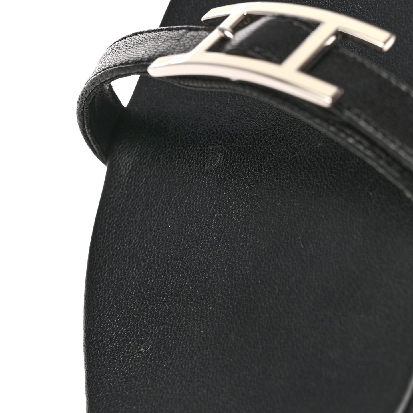 Calfskin Cristal Sandals 37.5 Black
