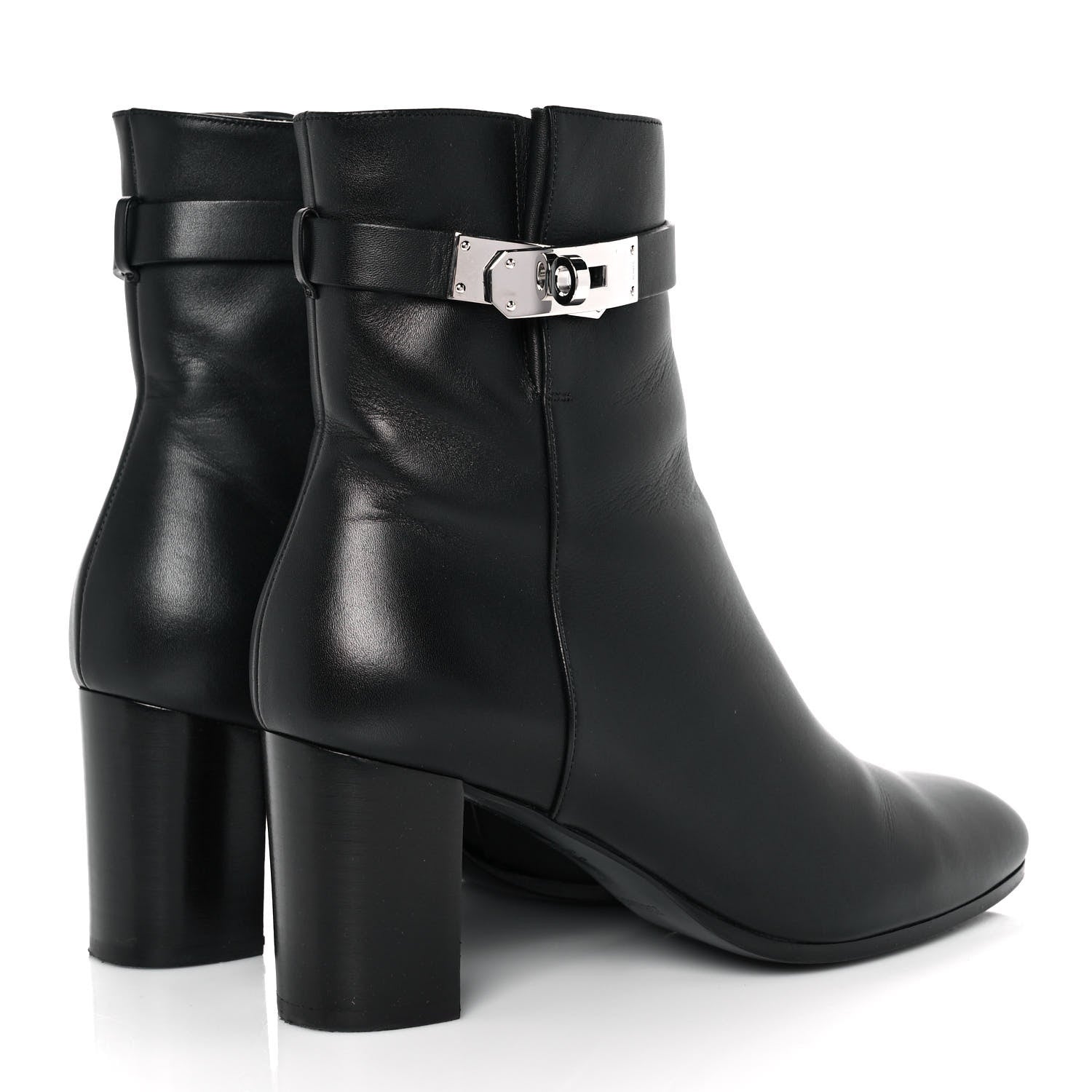 Hermes Calfskin Saint Germain Ankle Boots 37 Black 4 of 8