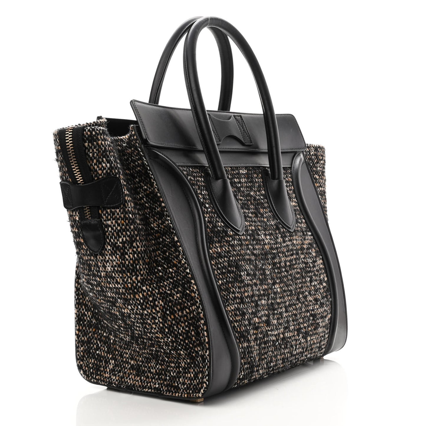 Twill Smooth Calfskin Mini Luggage Dune Black