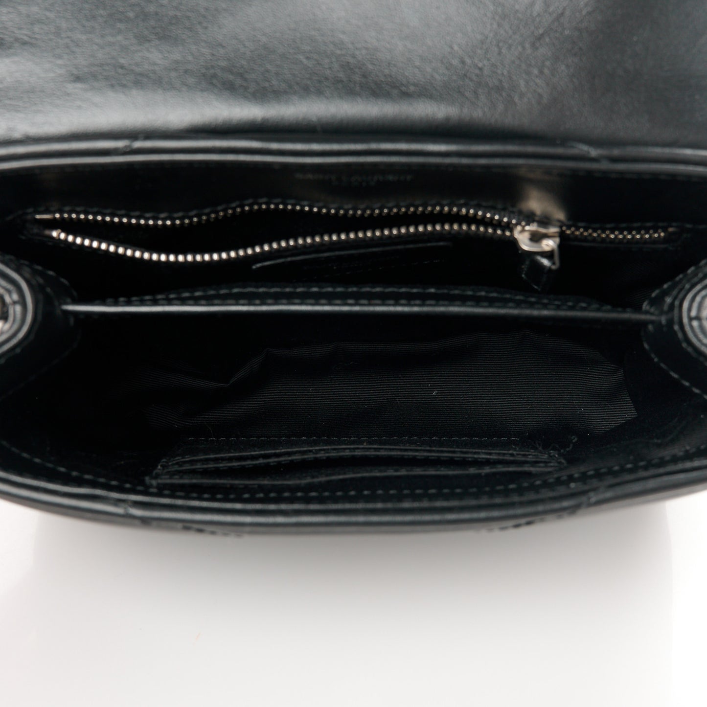 Calfskin Y Quilted Monogram Toy Loulou Crossbody Bag Black