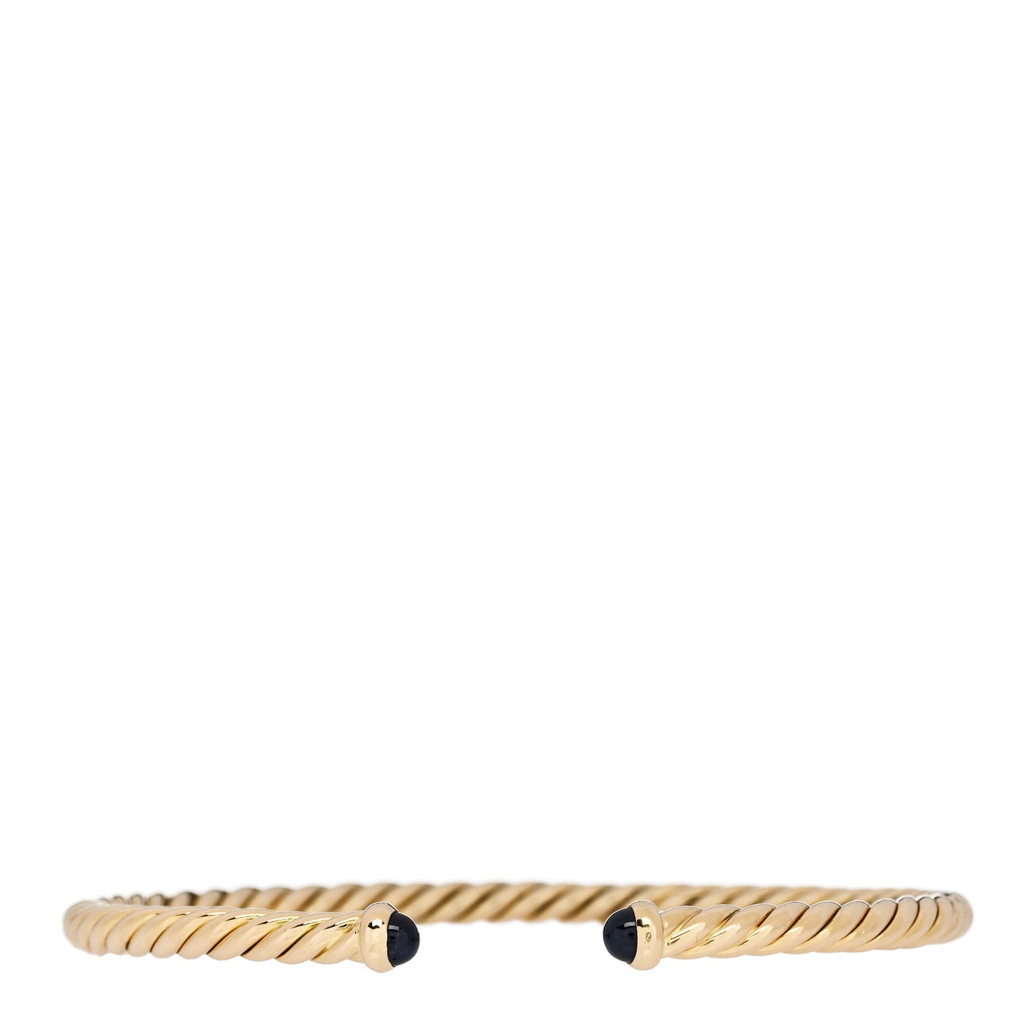 18K Yellow Gold Blue Sapphire 4mm Cablespira Bracelet