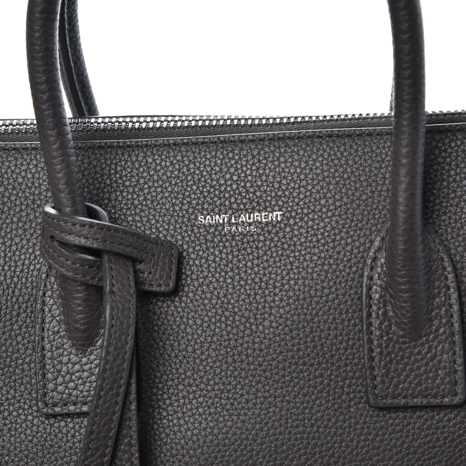 Saint Laurent Grained Calfskin Baby Supple Sac De Jour Asphalt 8 of 10