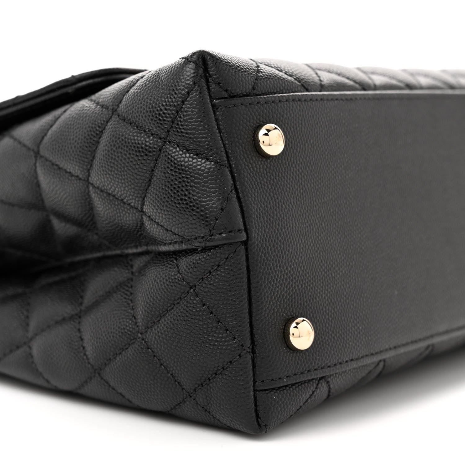 Chanel Caviar Quilted Small Coco Handle Flap Black 9 of 11