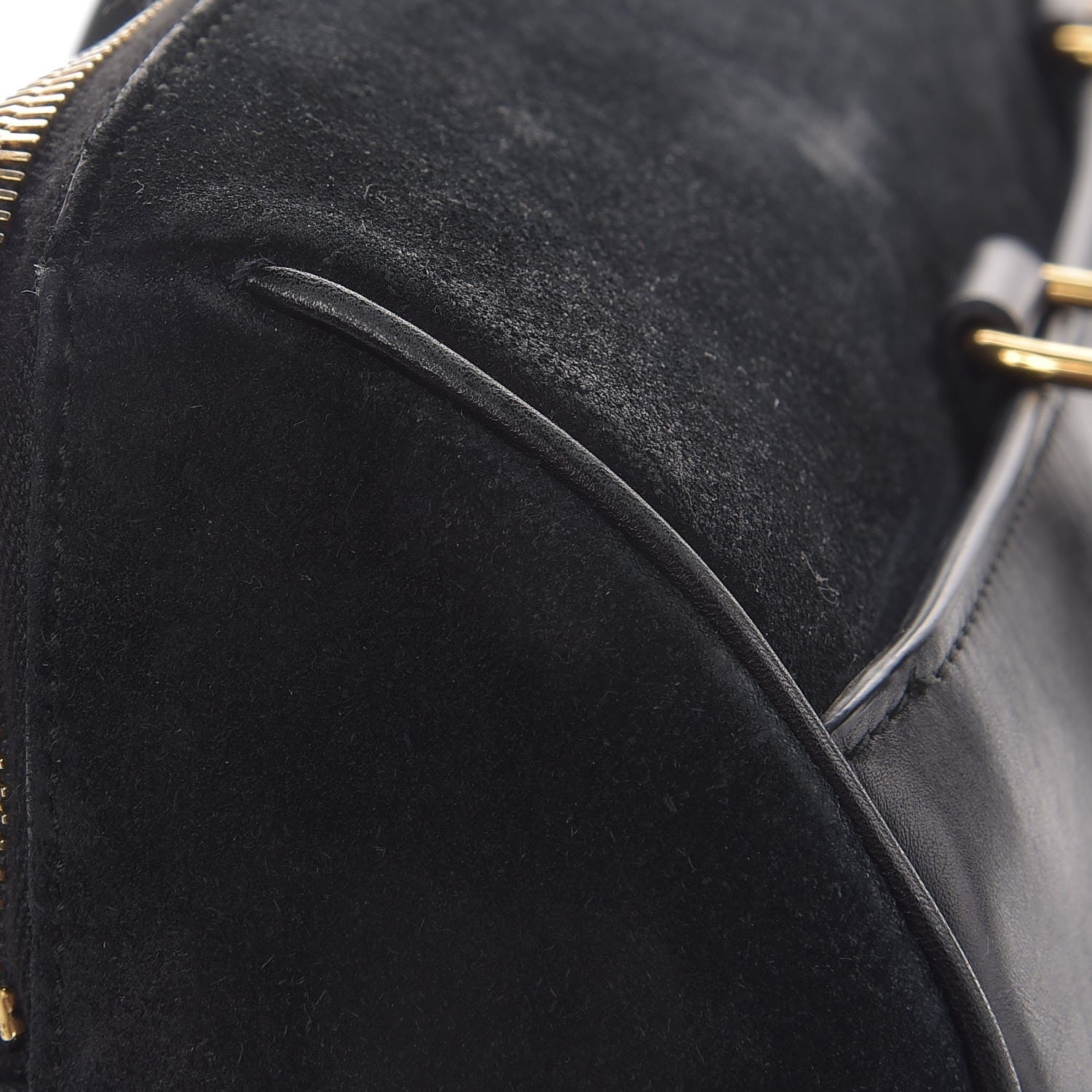 Saint Laurent Calfskin Suede Classic Duffle 6 Black 8 of 14